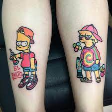 Raro82 On Instagram Brother And Sister Hecho En Tantatinta Murcia Gracias Borjaperez36 Sibling Tattoos Simpsons Tattoo Matching Sister Tattoos