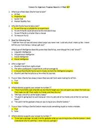 Need help with progress report 13 in daniel keyes's flowers for algernon? Flowers For Algernon Short Story Ebt Test Common Core Aligned Tpt