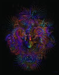 Tapisserie Psychedelique Volality Par Lartiste Etsy Visionary Art Trippy Tapestry Art