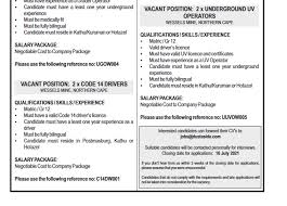 Erwat vacancies are the company in south african. C7i5td0sjeltom