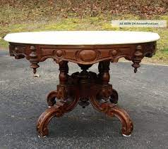 Antique victorian mahogany marble topped 1 drawer duchesse washstand /side table. Oval Marble Top Coffee Table 1800 1899 Victorian Furniture Antique Table Marble Top Coffee Table