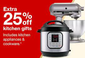 For two days only — saturday, dec. Get An Extra 25 Off All Kitchen Appliances At Target Thru 12 9 Great Deals In Stores Online Totallytarget Com