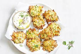 Air Fryer Zucchini Corn And Haloumi Fritters Recipe Air Fryer Recipes Healthy Recipes Recipes