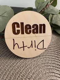 Clean/dirty Refrigerator Magnet (3.5" X 3.5" X 1/8")