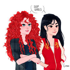 Princess merida, brave disney, disney. My Heart Does A Big Uwu When I See Mulan And Merida Sorry About The Last One But I Had To If You Could Choose Mulan Disney Disney Funny Disney Nerd