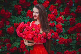 Download high quality flower pictures for your mobile, desktop or website. Embrace Red Flowers Beautiful Girl In Red Stock Photo Free Download