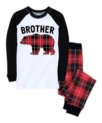 Black And White Plaid Pajamas Family Nap Chat Family White Black Buffalo Plaid Brother Bear Pajama Set Infant Toddler Boys Zulily Toddler Girls Sweatpants Plaid Baby Stylish Little Boys