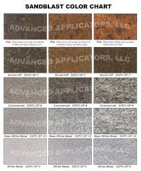 Advanced Applicators Llc Sandblast Color Chart