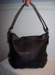 Coach Black And Brown Purse Coach Black Pebble Leather Duffle Hobo Shoulder Crossbody Bag Style F15064 Mint Leather Duffle Fashion Bags Crossbody Bag
