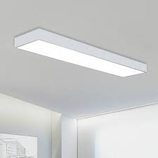 Office Room Lighting Ideas 11 81 Inch Wide Led Modern Linear Ceiling Light 35w 60w High Bay Rectangular Led Mount Lighting In White Takeluckhome Com