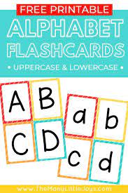Use these alphabet flash cards in to teach letter recognition, or to . Free Printable Alphabet Flashcards Upper And Lowercase The Many Little Joys Alphabet Flashcards Alphabet Printables Free Alphabet Printables