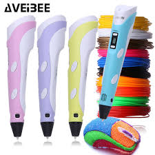 Kerstcadeau Merk Aveibee Model 3d Printer Pen Met 1 75mm Pla Filamenten 3 D Afdrukken Pen Tekening Pennen Originele Ontwe 3d Drawing Pen 3d Printer Pen 3d Pens