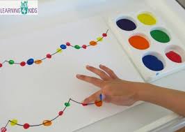 Finger Painting Festive Lights Christmas Art For Kids Christmas Centerpieces Diy Christmas Paintings