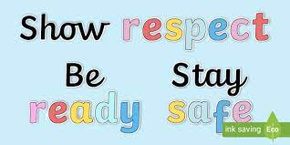 So when people say stay safe, they mean to protect yourself from. Be Ready Show Respect Stay Safe Display Lettering