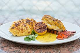 Bake until stuffing is completely cooked, about 50 minutes. Recipe Crab Stuffed Lobster Tail