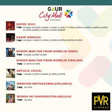 Gaur City Mall Pvr Show Timings For You Facebook Regal offers the best cinematic experience in digital 2d, 3d, imax, 4dx. facebook