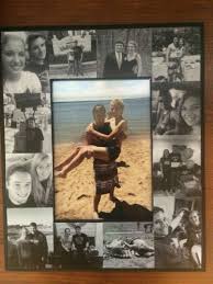 Thus, you can create a collage that is twice as personalised: I Made This Picture Frame As A Going Away Present For My Boyfriend He Loved It And It Was Really Ea Picture Gifts Romantic Photo Gifts Diy Gifts For Boyfriend