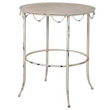 Add style to your home, with pieces that add to your decor while providing hidden storage. Distressed Cream Metal Side Table Skipton Interiors