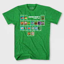 Boys Minecraft Periodic Table Short Sleeve Graphic T Shirt Green M Minecraft Shirts Shirts Weird Shirts