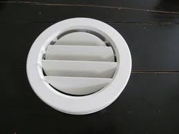 6 7 8 White Round Ceiling A C Vent 7 8 Collar Cover Screw Open Close Rotate Rv Ebay Vented Vent Covers Rv