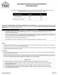Maybe you would like to learn more about one of these? Reinstatement Of Real Estate Sales Agent License Or Broker License By Individual Trec