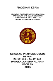 Upacara pelantikan penggalang ramu, rakit, dan terap gugus depan 8707 8708 pangkalan mts nw boro'tumbuh, segera dimulai : Doc Program Kerja Fathur Rohim Academia Edu