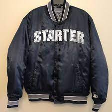 Starter Jacket Tony Romo 9 Men S Size Large 42 44 Dallas Cowboys Satin Bomber Starter Dallascowboys Tony Romo Satin Bomber Jacket Mens Dallas Cowboys