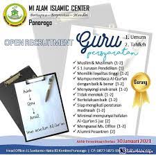 Lowongan kerja supervisor, cashier, watress, dan cook. Lowongan Kerja Mi Alam Islamic Center Ponorogo Januari 2021