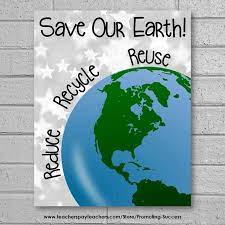 Customize this design with your video, photos and text. This Printable Earth Day Poster Reminds Students To Save Our Planet By Reducing Reusing And Recyc Earth Day Posters Recycle Poster Reduce Reuse Recycle Poster