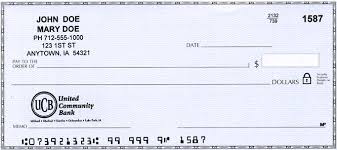 PERSONAL REORDER CHECKS :: United Community Bank of Milford