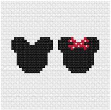 I've got a nice new mickey mouse cross stitch pattern that i think turned out pretty well. Mouse Ears Mickey And Minnie Cross Stitch Pattern Pdf Etsy Disney Cross Stitch Cross Stitch Patterns Stitch Patterns