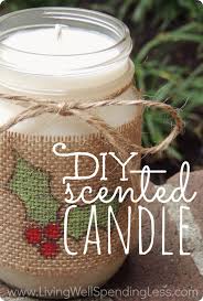 diy scented candle in a jar living