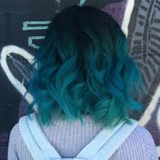 Teal Hair Color With Shadow Roots Teal Hair Color Blue Ombre Hair Teal Ombre Hair