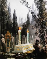 Istanbul Da Bir Osmanli Mezarligi 1850 Ler An Ottoman Cemetery In Istanbul 1850 S مقبرة عثمانية في اسطنبول ١٨٥٠ Osmanliimparat Resim Anitlar Sanat Tarihi