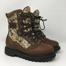 Details About Cabelas Iron Ridge Camo Leather Thinsulate Ultra Gortex Boots 81 3740 Size 3m