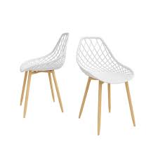 Choose from contactless same day delivery, drive up and more. Jamesdar Kurv White Natural Dining Chair Set Of 2 Jcha950 2wh The Home Depot