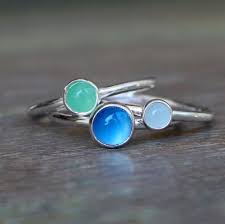 Set Of Three Sterling Silver Stacking Rings Stackable Etsy Stackable Gemstone Rings Sterling Silver Rings Bands Sterling Silver Rings