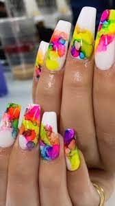 55 Eye Catching Nail Art Designs For Short Nails To Keep Up With The Fashion Trend Beauty Home In 2021 Bright Summer Nails Designs Bright Summer Nails Nail Designs Summer