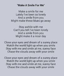 Make A Smile For Me Make Smile How To Make Lyrics