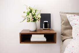 Solid Walnut Wood Floating Nightstand Floating Walnut Etsy In 2021 Walnut Bedside Table Walnut Wood Nightstand Floating Nightstand