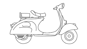 Sketsa gambar motor vespa free transparent png clipart images. Cara Menggambar Motor Vespa Gambaryuk