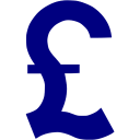 Navy blue british pound icon - Free navy blue currency icons
