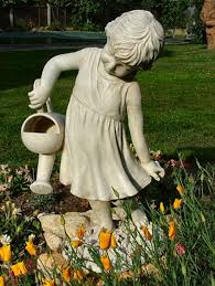 Resin Garden Statues Enhance Your Garden With A Variety Of Garden Statues Sculptures And Furniture Garden Statues Resin Garden Statues Garden Girls