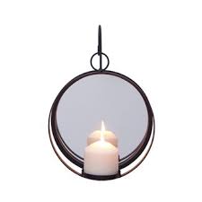 Mirror candle holder 3 tea lights black metal wall hanging sconce iron. Mirror Candle Wall Sconce You Ll Love In 2021 Visualhunt