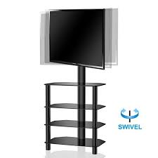 Fitueyes 4 Tiers Corner Tv Stand With Mount Audio Shelf And Height Adjustable Bracket Suit Tv Stand With Mount Tv Stand With Swivel Mount Flat Screen Tv Stand