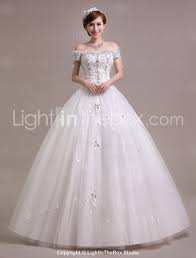 99 99 Ball Gown Off Shoulder Floor Length Tulle Custom Wedding Dresses With By Bridal Ball Gown Discount Wedding Gowns Wedding Dresses
