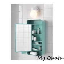 Ikea Gunnern Mirror Cabinet With 1 Door 24 3 8 X 12 Turquoise Blue 602 620 89 Ikea Bathroom Mirror Mirror Cabinets Bathroom Mirror With Shelf