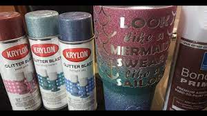 Mermaid Painted Glitter Tumbler Cup With Diy Epoxy Coat Youtube Glitter Diy Diy Tumblers Glitter Tumbler Cups