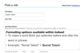 Maybe you would like to learn more about one of these? Why And How The Best Recruiters Use Indeed To Post Job Ads Socialtalent