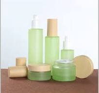 Fashion green glass bottles for skin care products ...